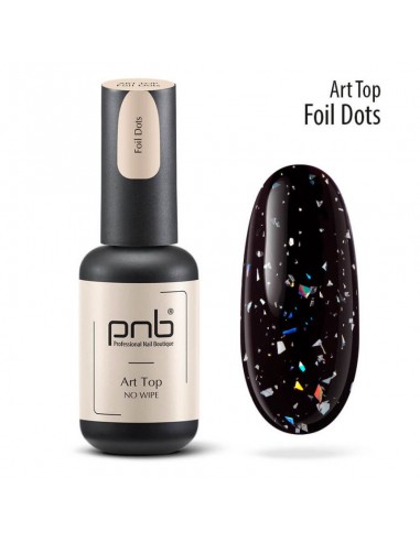 PNB Top Coat No Wipe - Foil Dots - 8ml